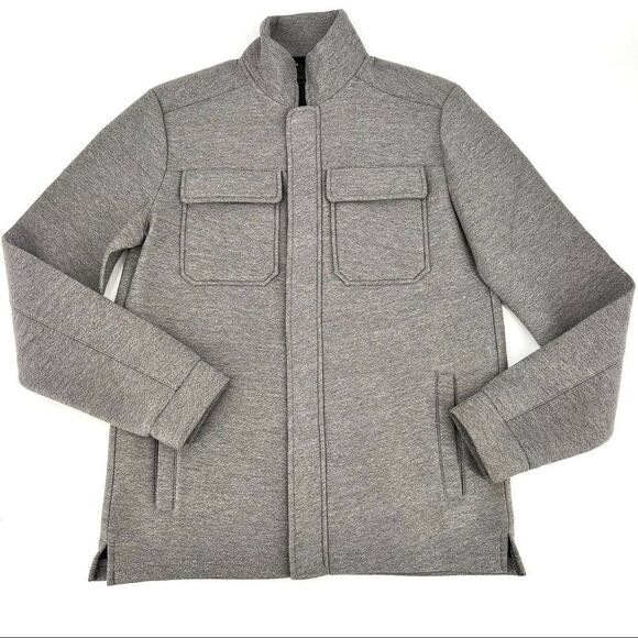 Kenneth Cole Black Label Scuba Bomber Jacket neoprene Heathered small - Picture 1 of 13